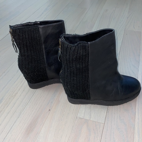 Hidden Wedge Shearling Boots - Picture 4 of 5
